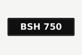 BSH 750 number plate illustration