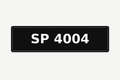 SP 4004 number plate illustration