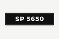 SP 5650 number plate illustration